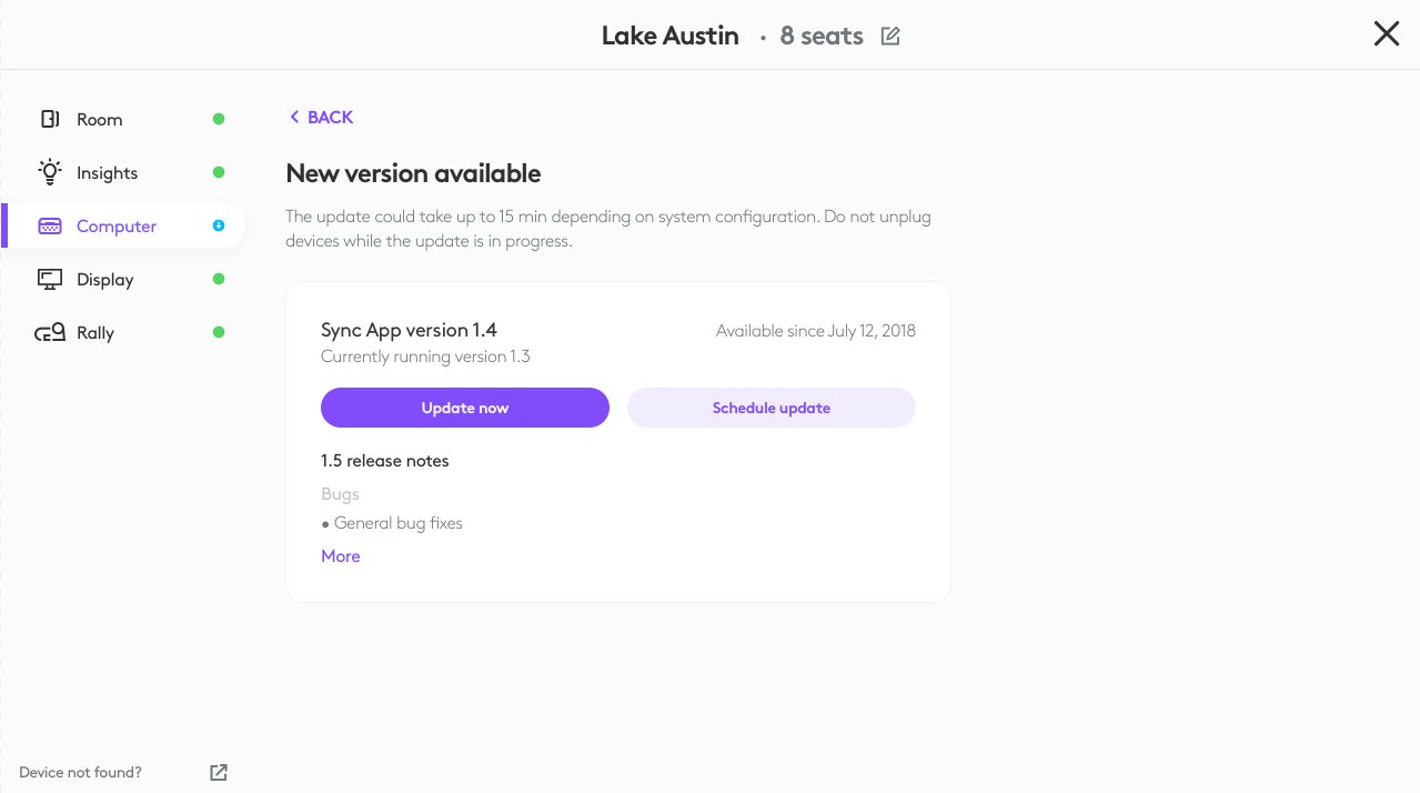 Sync App Version Management Logitech B2B Support